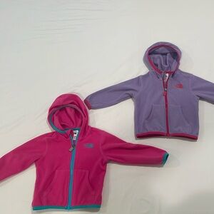 EUC Bundle of 12-18mo North Face Fleece Jackets